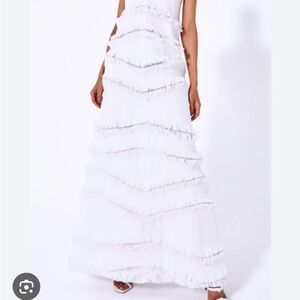 Alexis Reeves dress white raffia